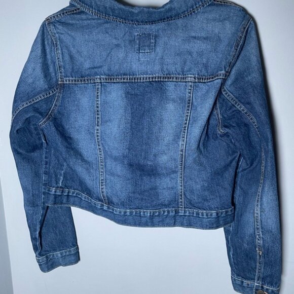 Old Navy Large Jean Jackets Summer Fall Denim Coat Stretch ON Blue Cotton Casual - Picture 7 of 14